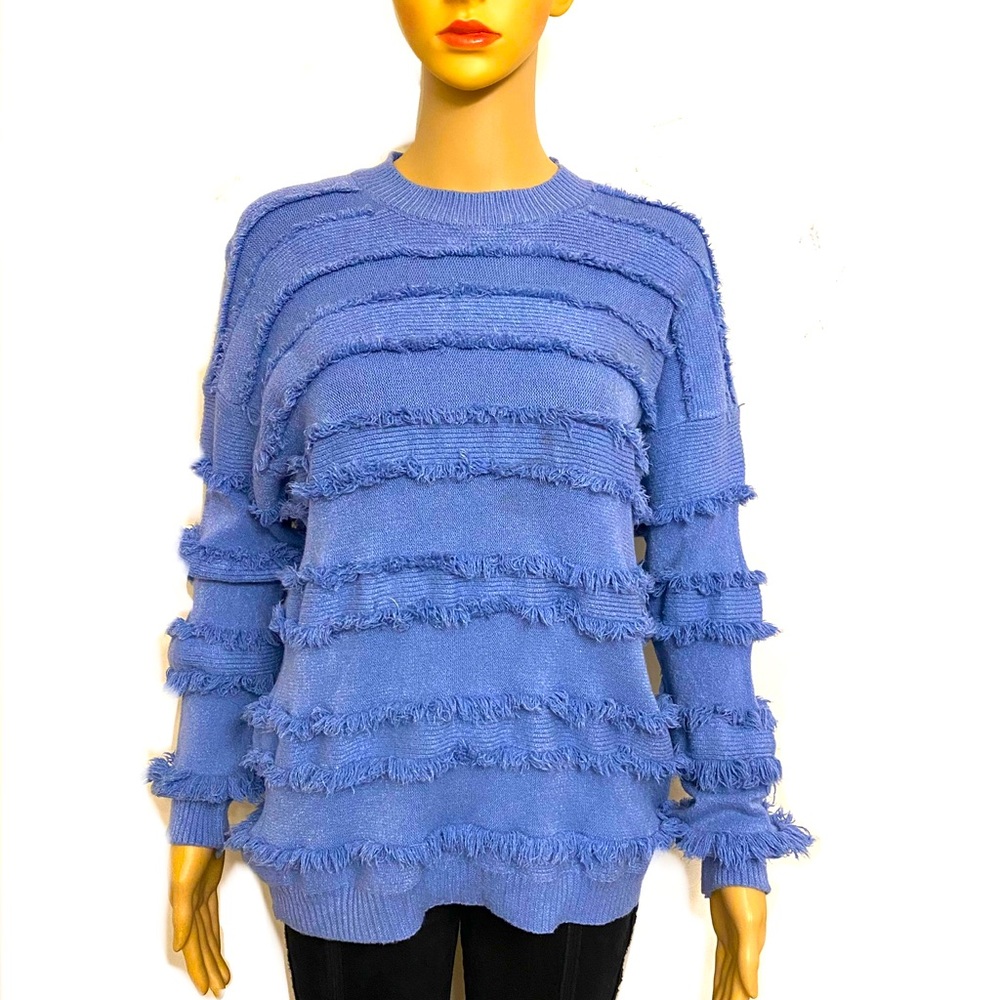 HIKA Blue Shag Sweater